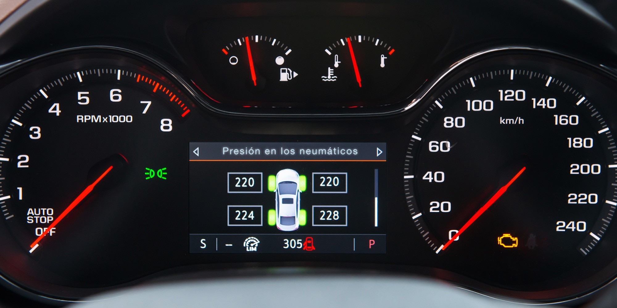 Pantalla de la Chevrolet Cruze